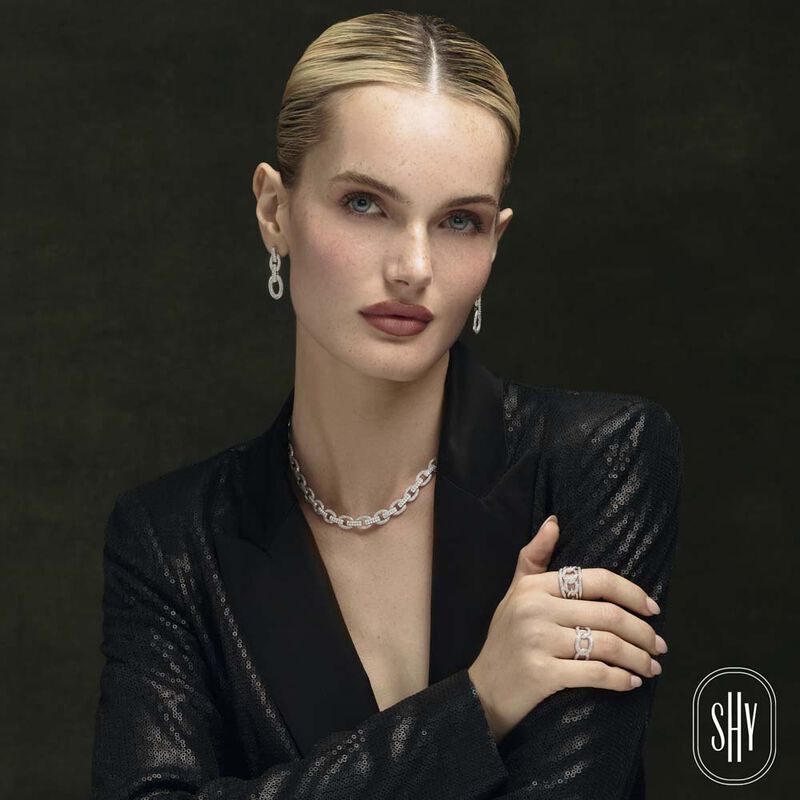 Shy Creation Diamond 1 1/3ctw. Fashion Earrings in 14k White Gold image number null